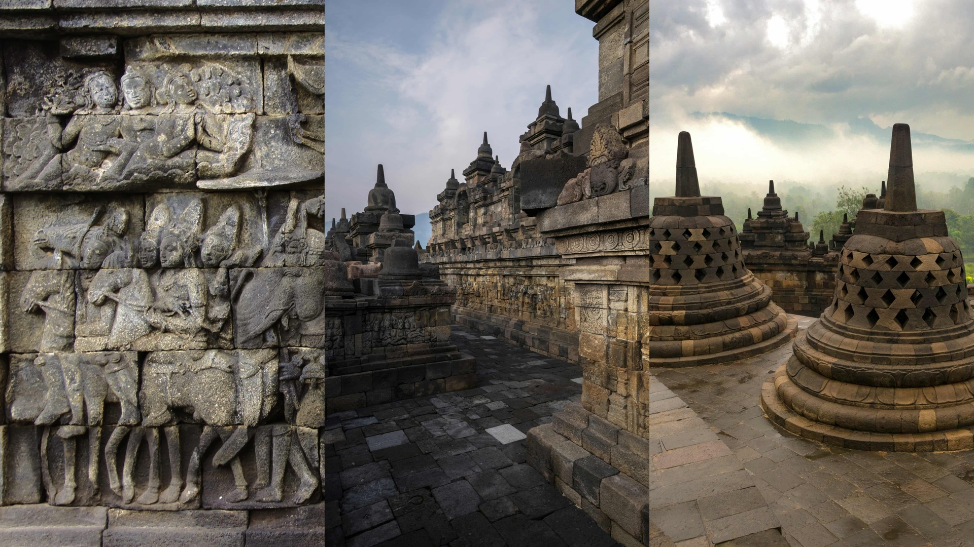 Borobudur three realms Kamadhatu Rupadhatu Arupadhatu